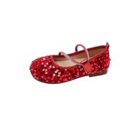 Girls Glitter Ballet Low Heeled Shoes Kids Flat Elastic Strap Ballerina Party Carnival Wedding Bridesmaid Shoes