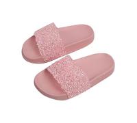 Girls Glitter Slip on Slide Sandals Size 10 Sequins Pool Sliders Kids Summer Shower Slippers Beach Pool Outdoor Flip Flops Non-Slip Little Big Kid Pink Gift Footwear