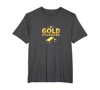 Girls Gold Standard: Luxury Shine Star Design T-Shirt, Men's Big and Tall, Dark Heather Grey, 6X Tall