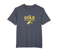 Girls Gold Standard: Luxury Shine Star Design T-Shirt, Men's Big and Tall, Heather Blue, 6X Tall