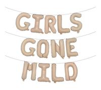 Girls Gone Mild Letter Balloon - Bachelorette Party Decorations,Girls Slumber Party Balloon Decorations,Sleepover Bachelorette Party Photo Backdrop (GIRLS GONE MILD Caramel)