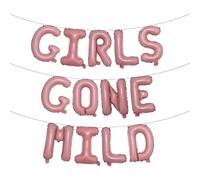 Girls Gone Mild Letter Balloon - Bachelorette Party Decorations,Girls Slumber Party Balloon Decorations,Sleepover Bachelorette Party Photo Backdrop (GIRLS GONE MILD Pink)