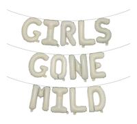 Girls Gone Mild Letter Balloon - Bachelorette Party Decorations,Girls Slumber Party Balloon Decorations,Sleepover Bachelorette Party Photo Backdrop (GIRLS GONE MILD Cream)