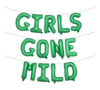 Girls Gone Mild Letter Balloon - Bachelorette Party Decorations,Girls Slumber Party Balloon Decorations,Sleepover Bachelorette Party Photo Backdrop (GIRLS GONE MILD Green)