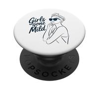 Girls Gone Mild Soft Sass Feminine Line Art Design PopSockets Adhesive PopGrip