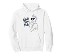 Girls Gone Mild Soft Sass Feminine Line Art Design Pullover Hoodie