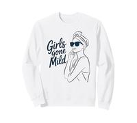 Girls Gone Mild Soft Sass Feminine Line Art Design Sweatshirt