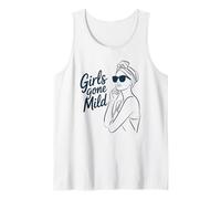 Girls Gone Mild Soft Sass Feminine Line Art Design Tank Top