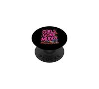 Girls Gone Muddy Mudding Princess Running Team Mud Run Woman PopSockets Adhesive PopGrip