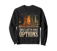Girl's Gotta Have Options Witch Halloween Sweatshirt