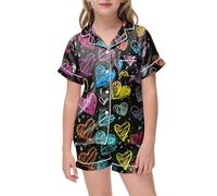 Girls Graphic Print Set Two Piece Short Sleeve Shirt and Shorts Comfy Outfit Baby Photoshoot Red Valentine's Day Dress Mummy Valentine Valentines Gifts for Toddler Girl