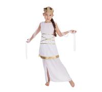 Girls Grecian Costume Greek Roman Toga Tunic Empress Egyptian Kids Fancy Dress