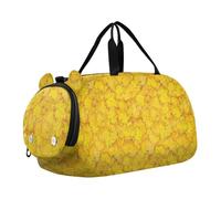 Girl's Gym Duffel Bag with Shoes Compartment Lightweight Carry On Bag for Travel, Swimming, Dance, Ballet Canada Yellow Maple Leaf Beauty Summer Flowers
