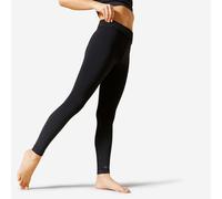 Girls' Gym Glittery Waistband Leggings Seamless 580 - Black/pink