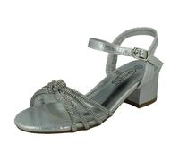 Girls H1R121 Spot On Ankle Strap Diamante Sandals