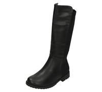 Girls H5083 Black Mid Calf Winter Low Heel Boots By Spot On SALE Price £15.00