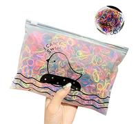 Girls Hair Accessories 1000 / Pack Girl Colorful Fashion Disposable Rubber Band Elastic Hair Band Small Bobbles (A, One Size)