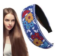Girls Hair Accessories Boho Headbands, Boho Embroidered Head Bands for Women's Hair - Wrap Women Boho Hairbands Handmade Vintage Headpiece, for Most Hair Styles, Daily Wear