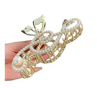 Girls Hair Clips Lovely Barrettes With Music Note Shape Alloy Hair Clips Pearl/Rhinestone Hair Holder For Students