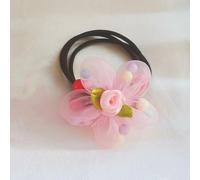 Girl's hair ornament, mesh flowers, head rope, hair tie band, girl does not hurt hair ring, headband, headdress