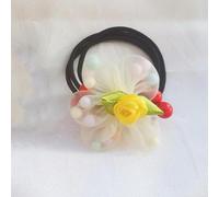Girl's hair ornament, mesh flowers, head rope, hair tie band, girl does not hurt hair ring, headband, headdress