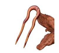 Girls Hair Sticks U-shape Hairpin Clips Handmade Coiled Wooden Hair Fork Sticks Retro Dress Headdress Headpieces(Color-19)