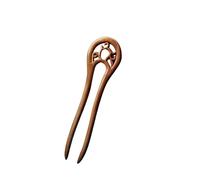 Girls Hair Sticks U-shape Hairpin Clips Handmade Coiled Wooden Hair Fork Sticks Retro Dress Headdress Headpieces(Color-11)