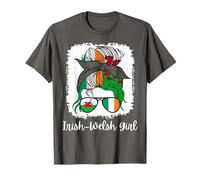 Girls Half Irish Half Welsh Girl Wales Ireland T-Shirt