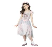 Vintage Ghost Bride Girls Fancy Dress Costume Kids Small - Age 4-6