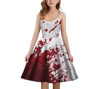 Girls Halloween Costume Childs Frightening Creepy Dress Vampire for Kids Devil/Bat/Pumpkin/Clown Queen Zombie Outfit Clothes Outfits Carnival
