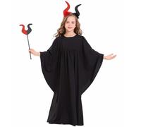 Girls Halloween Costume Dress with Cape Outfits Angel Devil Halloween Gown