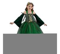 Girls' Halloween Costume - Green Fairy Skirt | Costume Tulle Skirt Fancy Dress for Girls 2-10 Years Carnival Fairy Tale Theme Party Halloween Role Play