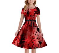 Girls Halloween Costume Kids Toddler Baby Girl Dress Vampire for Trendy Fashion Casual Party Wear Queen Zombie Halloweens Clothes Set Spooky