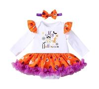 Girls Halloween Costume Party Fancy Dress up Outfit Clothes Costumes for Pirate Theme Zombie Fairy Long Sleeve Pumpkin Ombre Witch