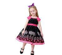 Girls Halloween Costume Pirate Kids pooky Gothic School Therm Party Outfit Little Devil Fancy Dress Princess Black Witch Cosplay 7-14 Y