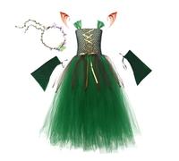 Girls Halloween Costume - Princess Dress for Kids, Party Outfit | Fairytale Design, Trick or Treat Theme, Glitter Detail Feature,Enchanting Fairy Comfortable Fit, Fantasy Cosplay Playwear Set