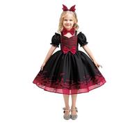Girls Halloween Costume Scary Horror Dress Pooky Gothic School Therm Party Outfit Vampire And Princess Black Red Dress Up Party Costumes For Kids Fancy Ball Gowns Vintage Masquerade