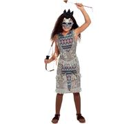 Girls Halloween Dark Spirit Warrior Costume