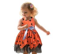 Girls Halloween Dress Kids Toddler Baby Girl Spider Web Skull Skater Dresses Black Witch Vampire and Outfit Clothes for Age 5-10 Years