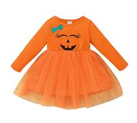 Girls Halloween Dress Kids Toddler Baby Girl Spider Web Skull Skater Dresses Creepy Clown Costume For Queen Zombie Fancy Up Spooky
