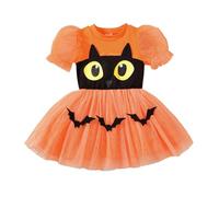 Girls Halloween Dress Long Sleeve Tutu Vampire Costume for Kids Black Witch and Outfit Clothes Spooky