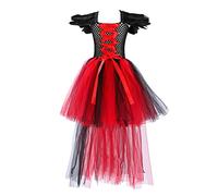 Girls Halloween Dress Long Sleeve Tutu Witch Costume Trendy Fashion Casual Party Wear Girl Fancy Teens for Age 5-10 Years