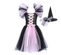 Girls Halloween Dress Outfit Girl Kids Gothic Witch Costume For Devil/Bat/Pumpkin/Clown Queen Zombie Princess Carnival Cosplay