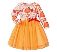 Girls Halloween Dress Outfit Girl Spider Web Skull Skater Dresses Trendy Fashion Casual Party Wear Queen Zombie Costume Fancy Up Outfits for Carnival