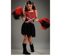 Zombie Cheerleader Girls Halloween Fancy Dress High School Childs Costume Outfit