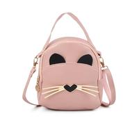 Girls Handbags, Mini Shoulder Bag, PU Shoulder Handbag for Kids Girls Toddlers, Cute Little Girls' Shoulder Bag Handbag Purse, Princess Mini Bags, Cat Cross Body Messenger Bag