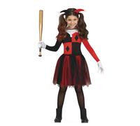Girls Harley Quinn Costume Joker 2024 Halloween Movie Fancy Dress Kids Costume