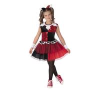Girls Harley Quinn Dress Costume DC Comics Movie Villian Kids Fancy Dress Outfit