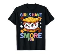 Girls Have Smore Fun Camping Campfire Camper Camp Cute T-Shirt