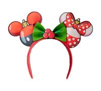 Girl's headband Loungefly Disney Mickey & Minnie Christmas ear Blanc 26,25x21,25x2,5 cm